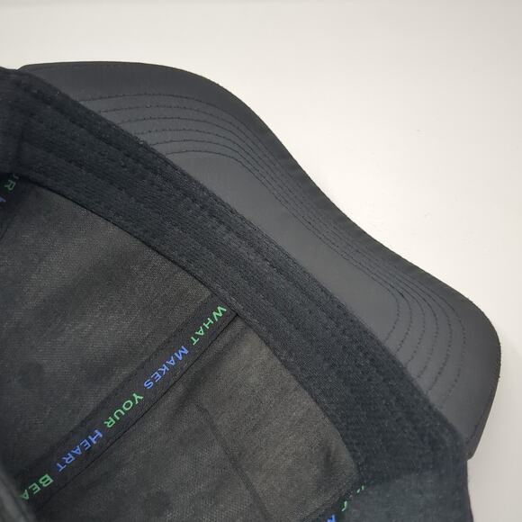 The Heartbeat Brand Snapback Hat Black One Size Adjustable Embroidered 6 Panel - Picture 7 of 8